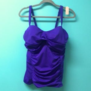 Dobreva 2 piece swimsuit. Size 14 (XL). Milky Way Blue #3. Looks more purple.